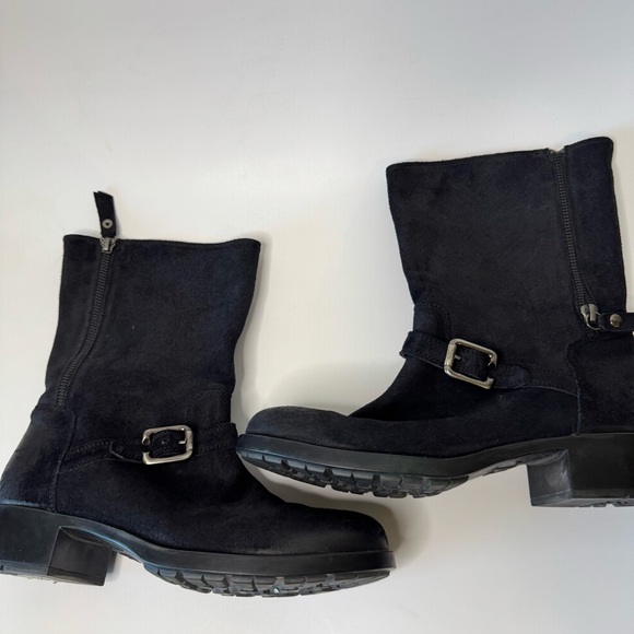 ❕SALE❕ AGL Black Suede Ankle Boots with Buckle - Picture 1 of 7